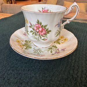 VTG, Paragon Bone China England "English Flowers" Pattern Teacup set, $25